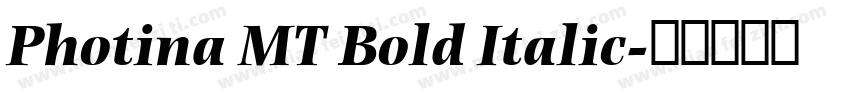 Photina MT Bold Italic字体转换